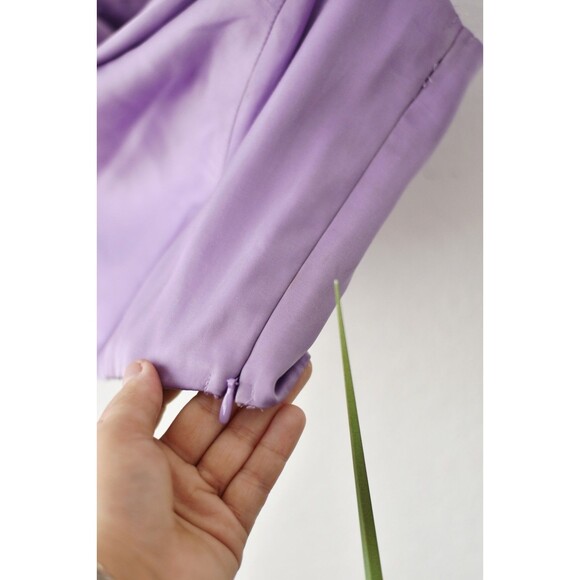 H&M Crop Top Woman's Xs Pastel Purple Lavender Princess Coquette Satin - Picture 4 of 8